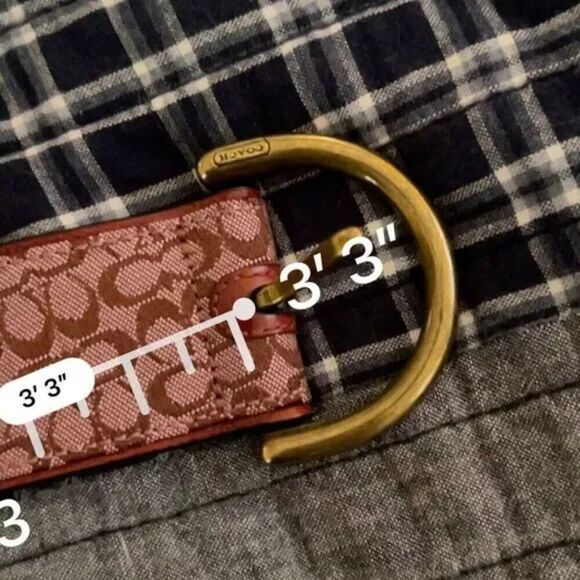 Coach Signature Purple Burgundy Belt size Med ⭐️ - Picture 4 of 4